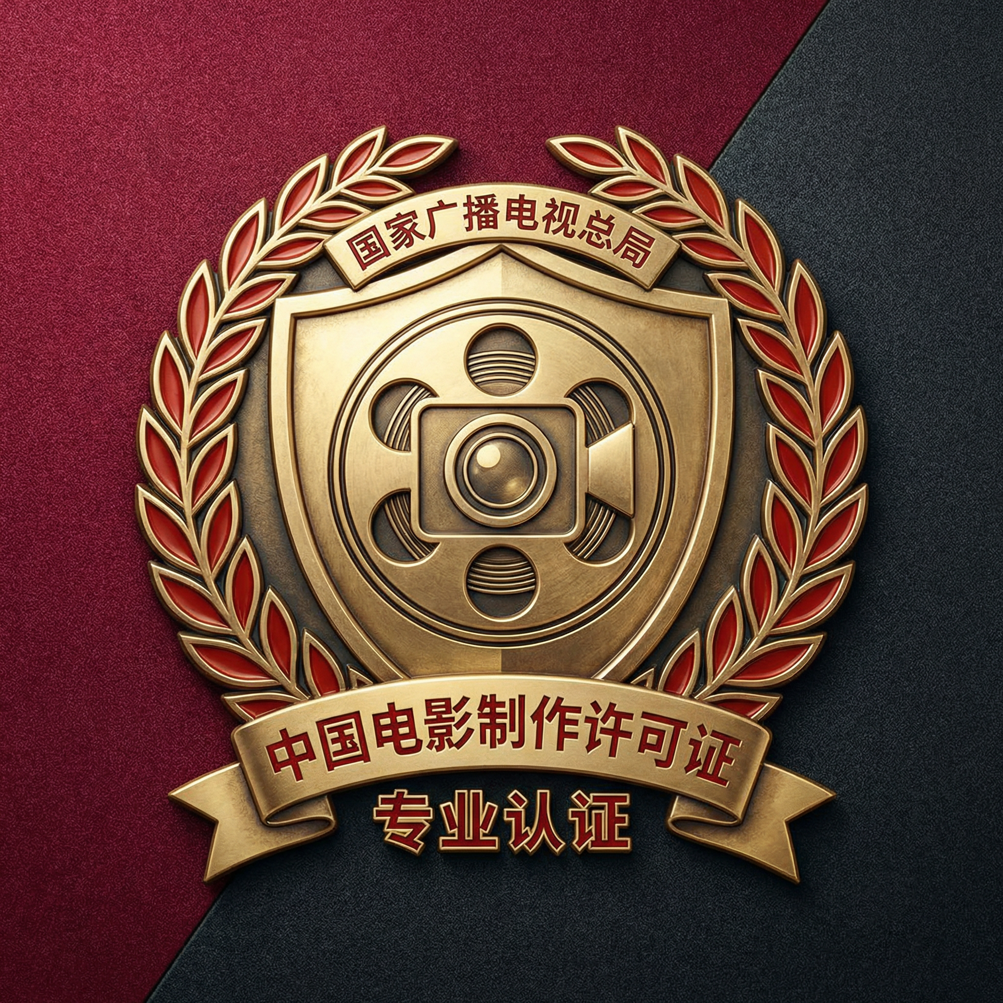17c一起草电影制作许可证徽章